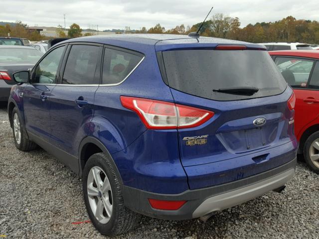 1FMCU0GX6EUE26047 - 2014 FORD ESCAPE SE BLUE photo 3