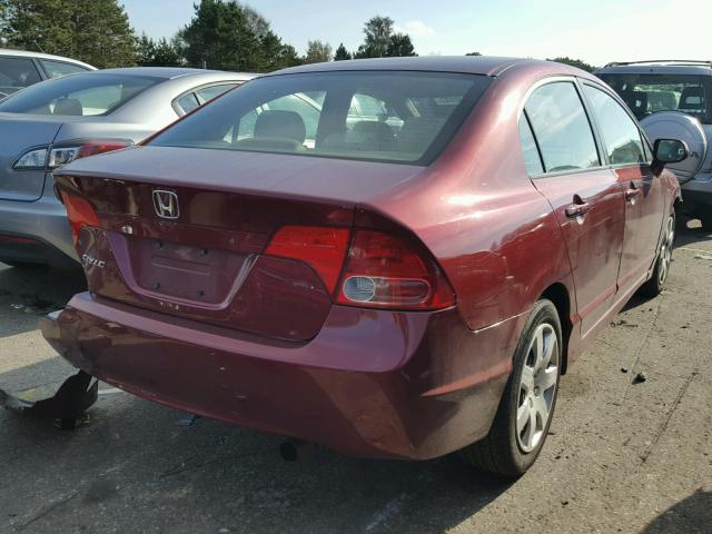 1HGFA16548L089471 - 2008 HONDA CIVIC RED photo 4