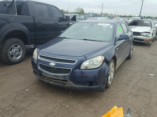 1G1ZH57B484190791 - 2008 CHEVROLET MALIBU 1LT BLUE photo 2