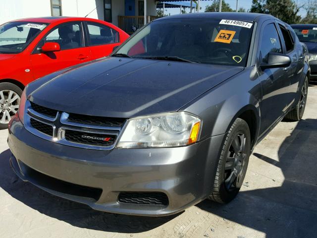 1C3CDZAB7CN286091 - 2012 DODGE AVENGER SE GRAY photo 2