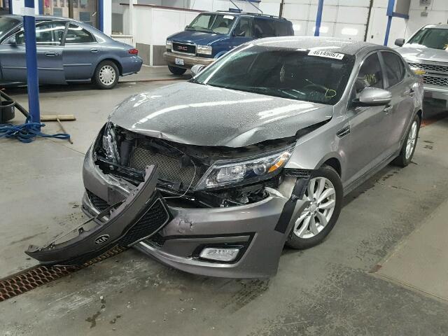 5XXGM4A78EG320310 - 2014 KIA OPTIMA LX SILVER photo 2