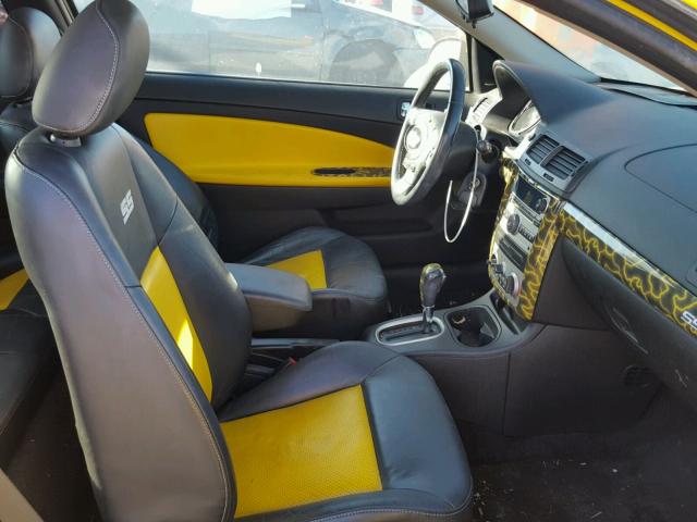 1G1AM18B977211311 - 2007 CHEVROLET COBALT SS YELLOW photo 5