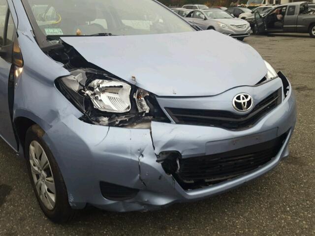 JTDKTUD34ED590540 - 2014 TOYOTA YARIS BLUE photo 9