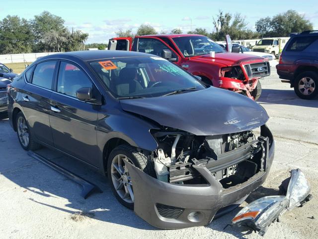 3N1AB7AP1DL702021 - 2013 NISSAN SENTRA GRAY photo 1