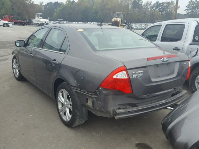 3FAHP0HA6CR128037 - 2012 FORD FUSION GRAY photo 3