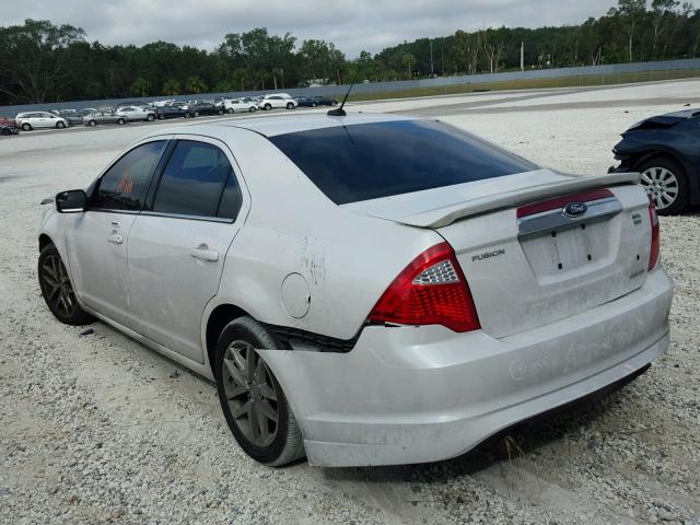 3FAHP0CG3CR441865 - 2012 FORD FUSION SEL WHITE photo 3