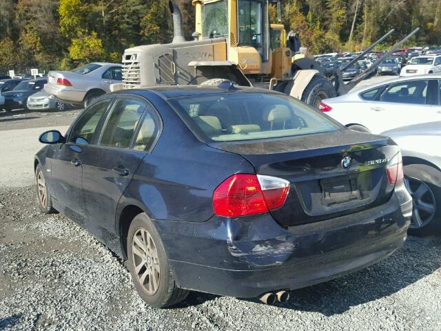 WBAVC73567KP30276 - 2007 BMW 328 XI SUL BLUE photo 3