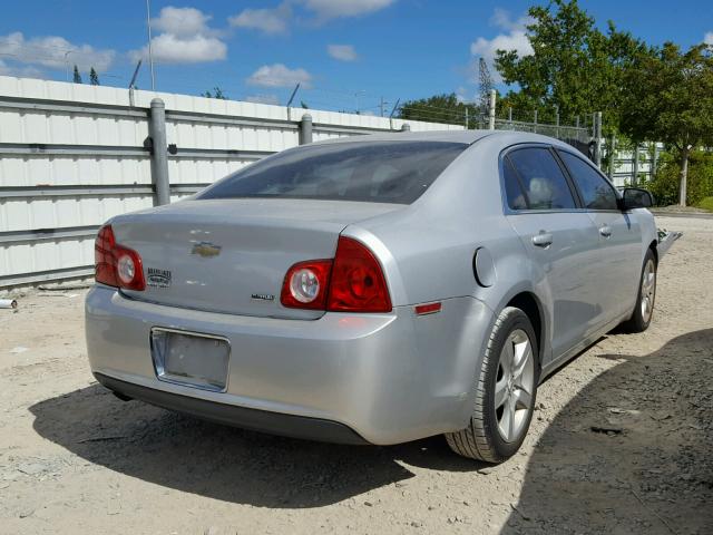 1G1ZA5E00A4151644 - 2010 CHEVROLET MALIBU SILVER photo 4