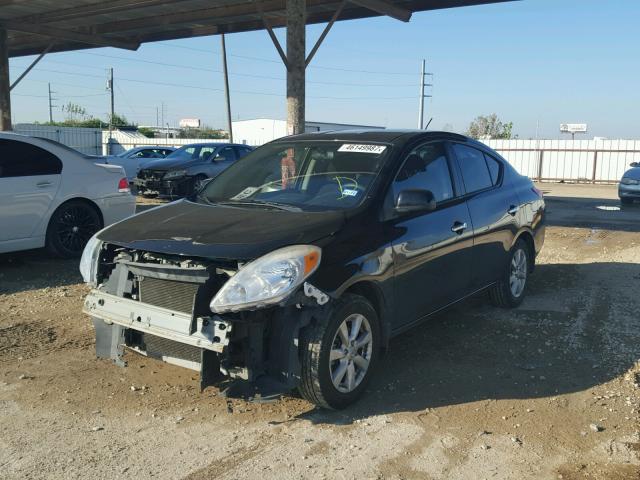 3N1CN7AP6CL848641 - 2012 NISSAN VERSA S BLACK photo 2