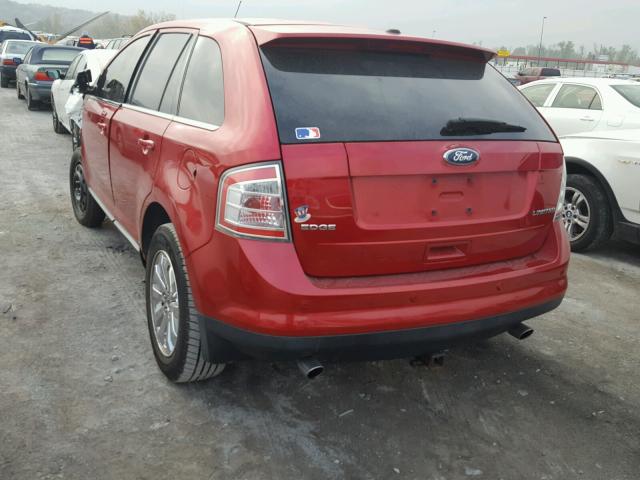 2FMDK3KC0ABA59825 - 2010 FORD EDGE LIMIT RED photo 3