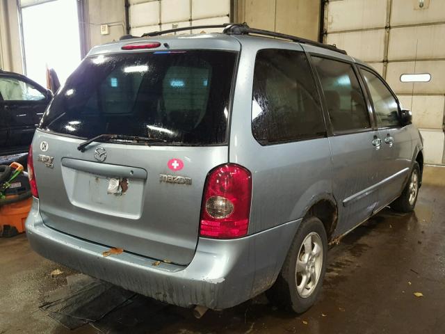 JM3LW28J820327289 - 2002 MAZDA MPV WAGON BLUE photo 4