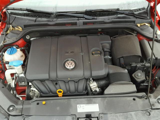 3VWDZ7AJ5BM342502 - 2011 VOLKSWAGEN JETTA RED photo 7