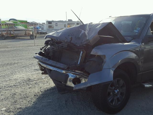 1FTEW1C88AKA75594 - 2010 FORD F150 SUPER GRAY photo 9