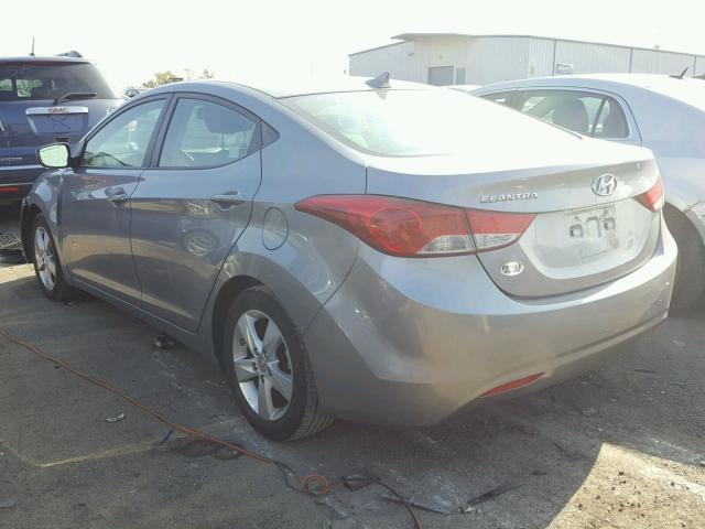 KMHDH4AE8DU715341 - 2013 HYUNDAI ELANTRA GL GRAY photo 3