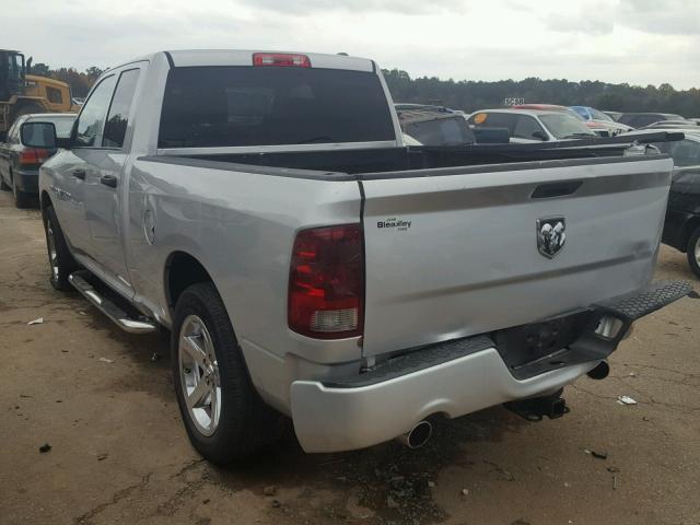 1C6RD6FT0CS194321 - 2012 DODGE RAM 1500 S SILVER photo 3