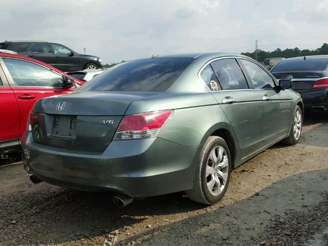 1HGCP36898A066402 - 2008 HONDA ACCORD EXL GREEN photo 4