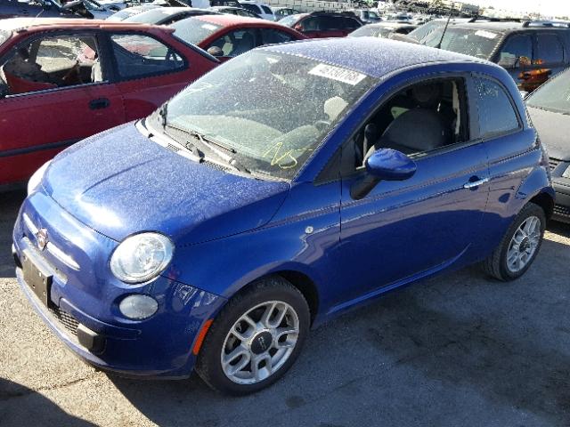 3C3CFFARXDT672463 - 2013 FIAT 500 POP BLUE photo 2