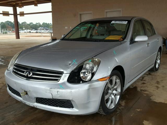 JNKCV51EX6M505789 - 2006 INFINITI G35 SILVER photo 2