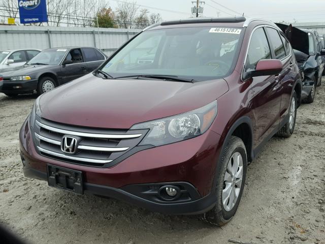 5J6RM4H73EL079152 - 2014 HONDA CR-V BURGUNDY photo 2