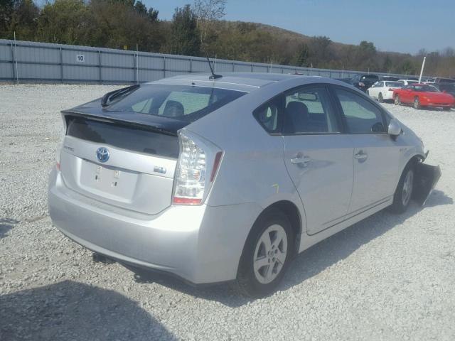 JTDKN3DU5A0113162 - 2010 TOYOTA PRIUS SILVER photo 4