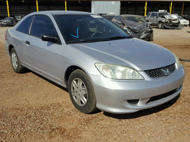 1HGEM22175L011290 - 2005 HONDA CIVIC DX V SILVER photo 1