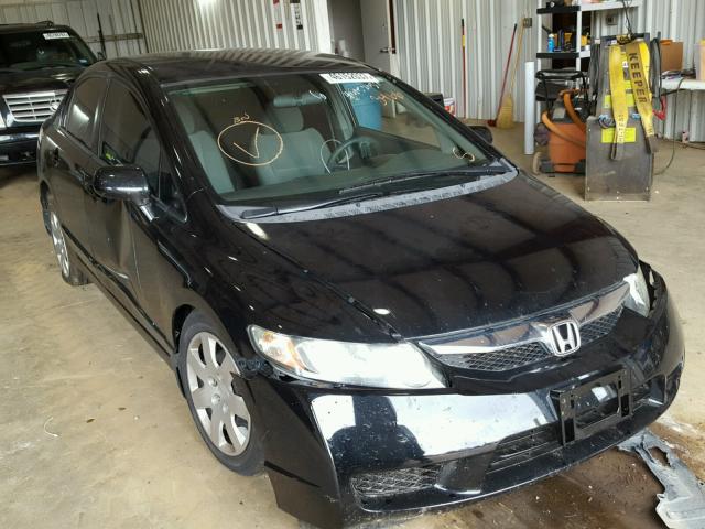 2HGFA16559H543466 - 2009 HONDA CIVIC LX BLACK photo 1