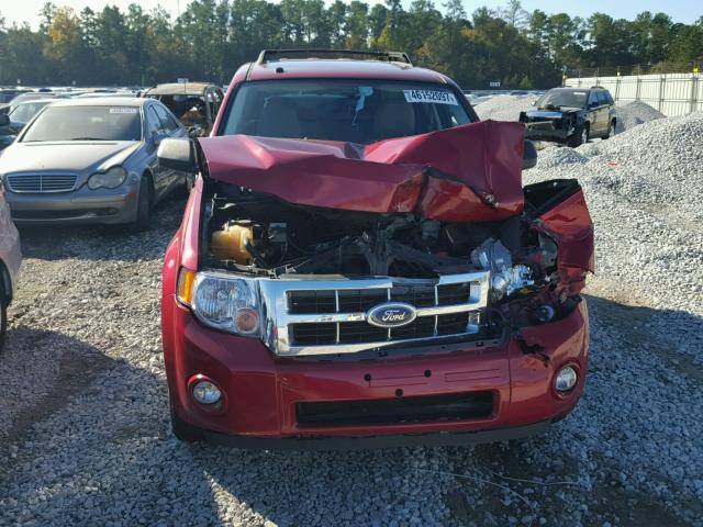 1FMCU03138KA92108 - 2008 FORD ESCAPE XLT MAROON photo 9