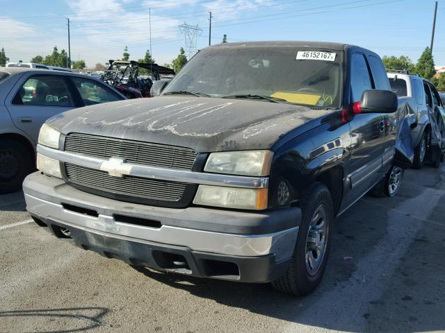 2GCEC19V641184985 - 2004 CHEVROLET SILVERADO BLACK photo 2