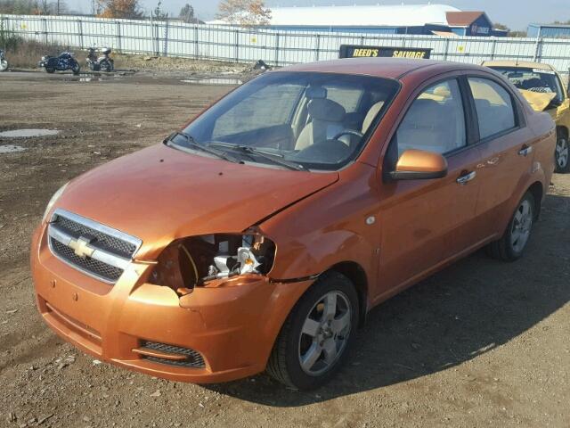 KL1TG56617B123944 - 2007 CHEVROLET AVEO ORANGE photo 2