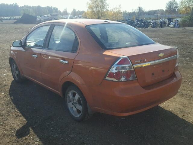 KL1TG56617B123944 - 2007 CHEVROLET AVEO ORANGE photo 3