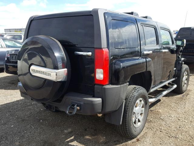 5GTEN13E188192698 - 2008 HUMMER H3 BLACK photo 4