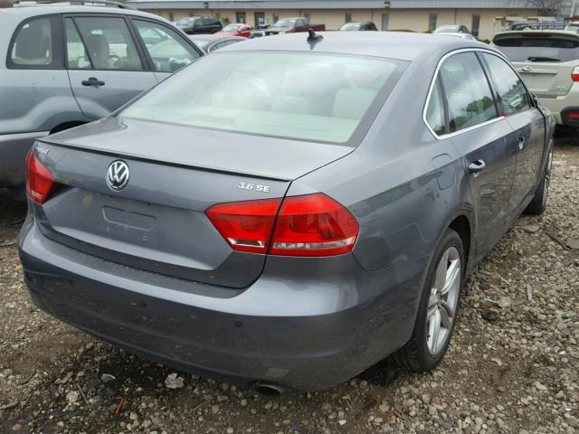 1VWBM7A3XDC018263 - 2013 VOLKSWAGEN PASSAT SE GRAY photo 4