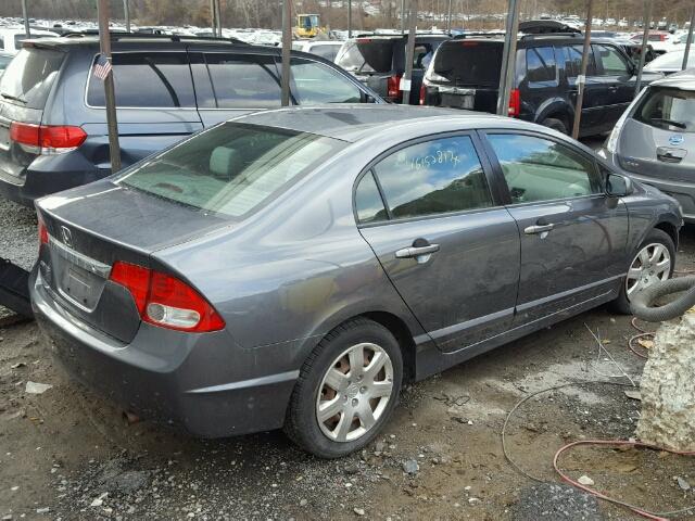 2HGFA16579H367231 - 2009 HONDA CIVIC LX GRAY photo 4