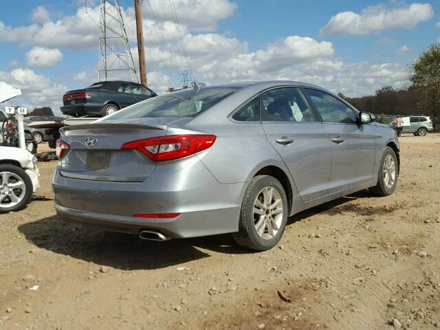 5NPE24AF0FH075822 - 2015 HYUNDAI SONATA SE SILVER photo 4