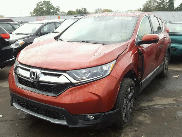 5J6RW2H59HL047419 - 2017 HONDA CR-V EX ORANGE photo 2