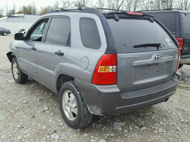 KNDJF724277377605 - 2007 KIA SPORTAGE L CHARCOAL photo 3