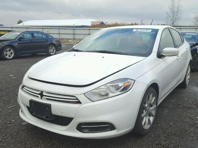 1C3CDFBA3DD233237 - 2013 DODGE DART SXT WHITE photo 2