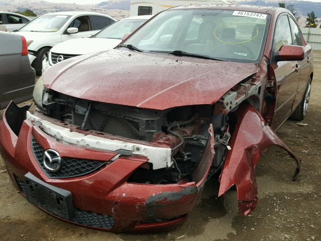 JM1BK32GX91249878 - 2009 MAZDA 3 I RED photo 2