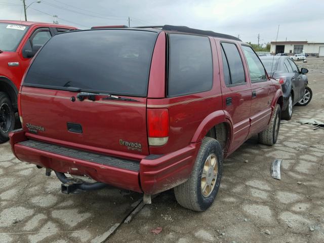 1GHDT13W2V2722512 - 1997 OLDSMOBILE BRAVADA RED photo 4