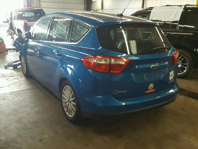 1FADP5BU3DL510492 - 2013 FORD C-MAX SEL BLUE photo 3