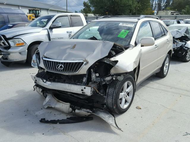 2T2HK31U28C077594 - 2008 LEXUS RX 350 GOLD photo 2