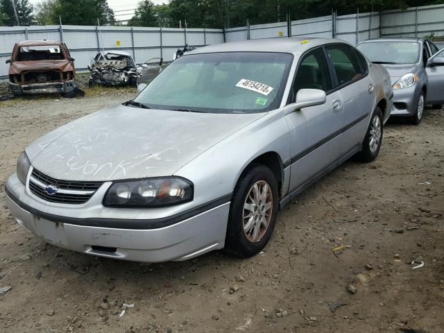 2G1WF52E539118370 - 2003 CHEVROLET IMPALA SILVER photo 2