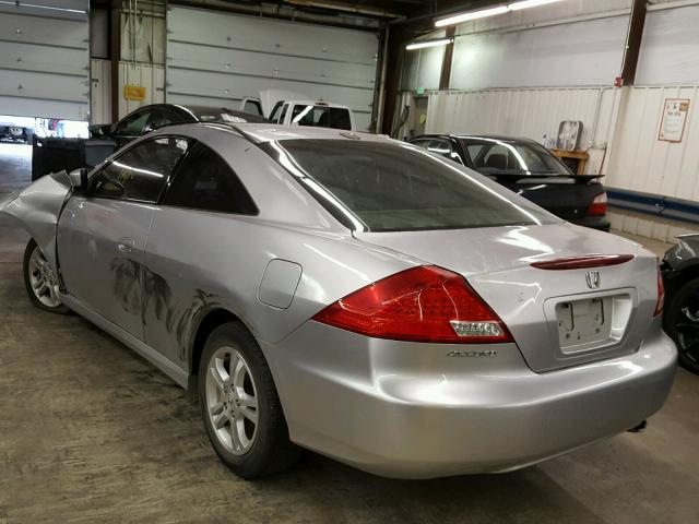 1HGCM72697A006042 - 2007 HONDA ACCORD EX SILVER photo 3