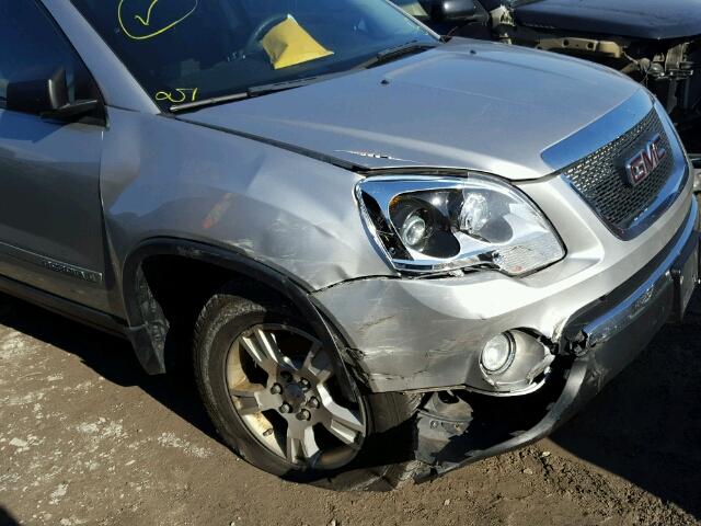 1GKER13758J155356 - 2008 GMC ACADIA SLE SILVER photo 9