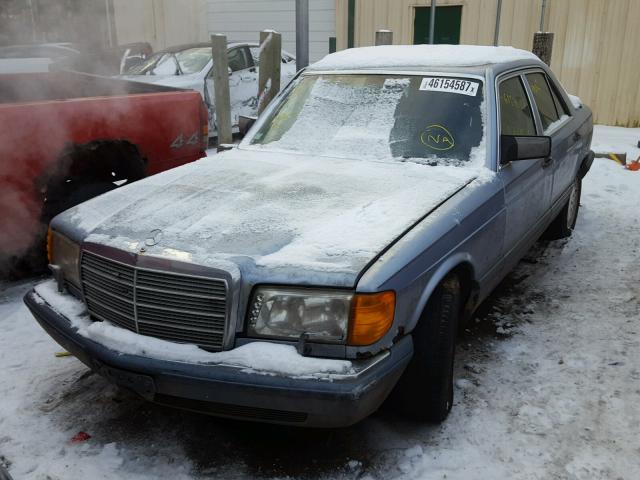 WDBCA24D7MA589873 - 1991 MERCEDES-BENZ 300 SE BLUE photo 2