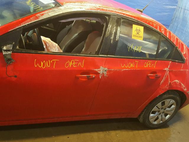 1G1PA5SH6E7145465 - 2014 CHEVROLET CRUZE LS RED photo 9