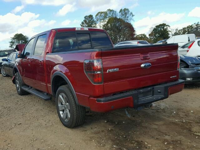 1FTFW1EF4DFB33911 - 2013 FORD F150 SUPER RED photo 3
