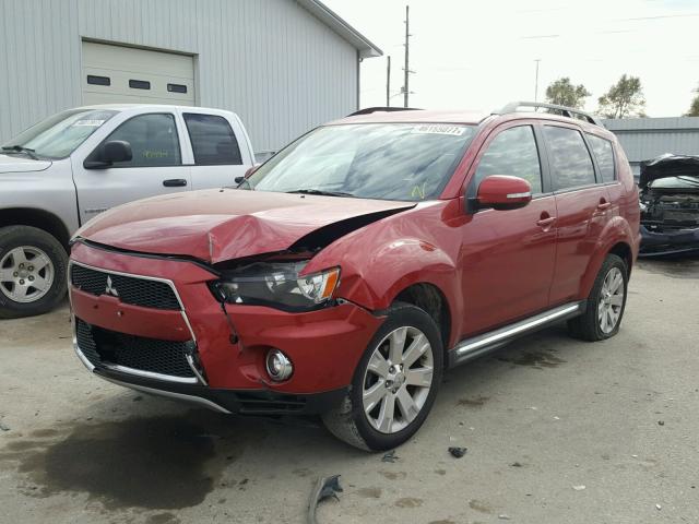 JA4JT3AW6CU002293 - 2012 MITSUBISHI OUTLANDER RED photo 2