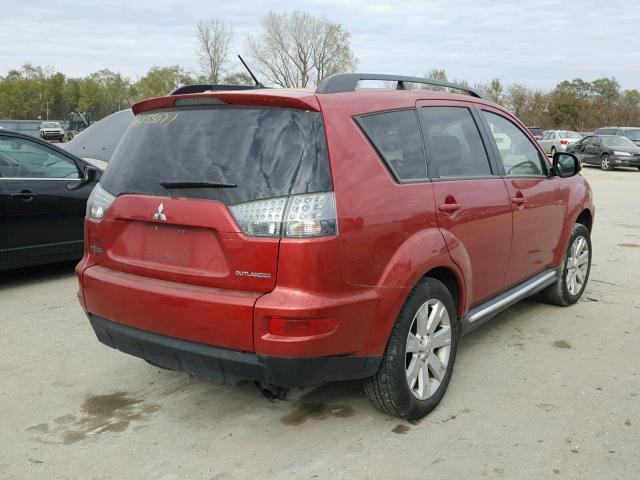 JA4JT3AW6CU002293 - 2012 MITSUBISHI OUTLANDER RED photo 4