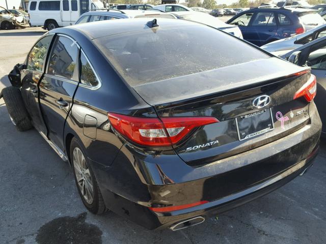 5NPE34AF4FH248531 - 2015 HYUNDAI SONATA SPO BLACK photo 3